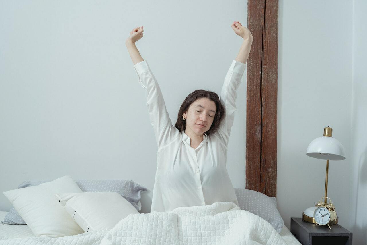 Woman stretching