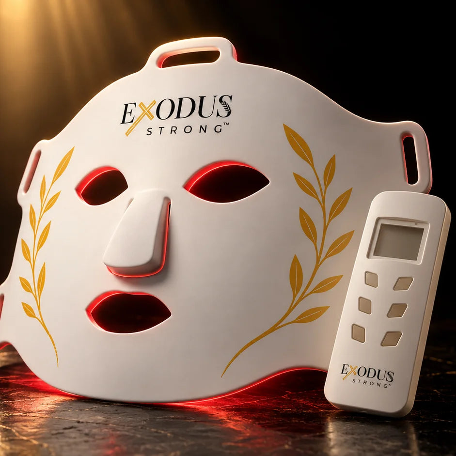 LED face mask with remote